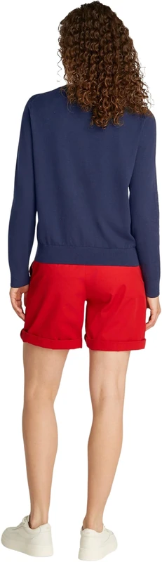 Tommy Hilfiger Women's Fine Jersey Cardigan with Button Placket, Blue (Dark Night Navy), XS