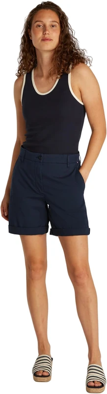 Tommy Hilfiger Women’s Chino Shorts, Blue (Dark Night Navy), 8