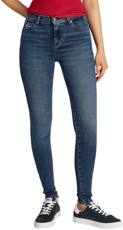 Tommy Jeans Womens Nora Md Skn Bi1267 Dw0dw20064 Skinny, Denim (Denim Washed Blue Black), 25W / 30L UK