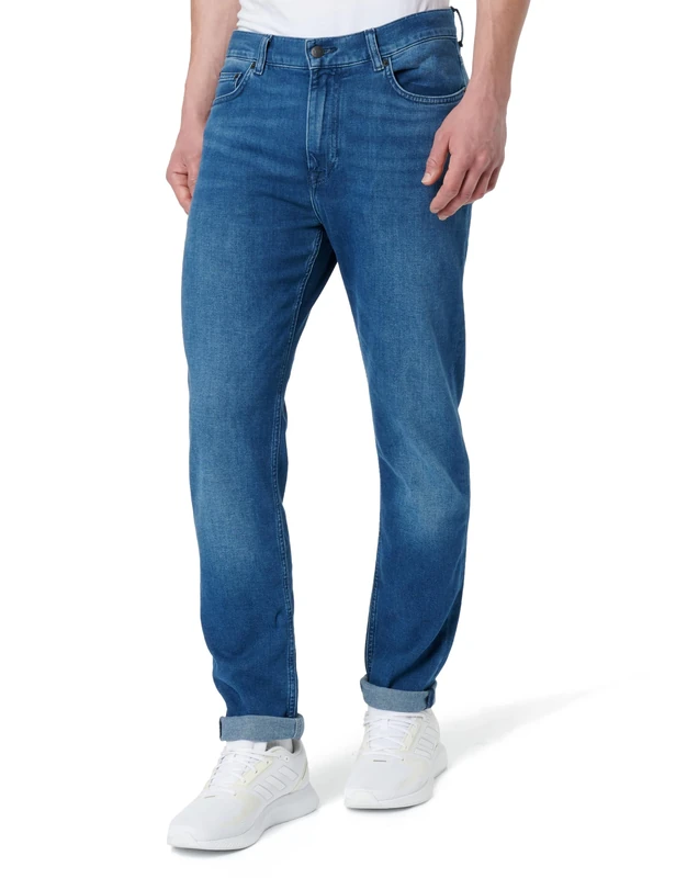 Tommy Hilfiger Men's Slim Bleecker SSTR Lake Blue MW0MW40650 Slim, Denim, 34W / 32L