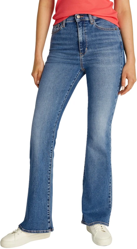 Tommy Jeans Women's Sylvia HGH FLR Bi0234 Dw0Dw20654 Bootcut, Denim (Denim Medium), 32W / 34L