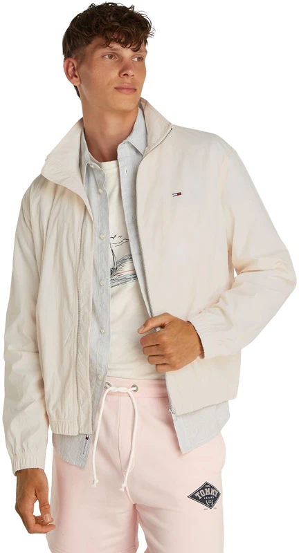 Tommy Jeans Mens Tjm Essential Ext Dm0dm20655 Windbreaker Jacket, Beige, XXL UK