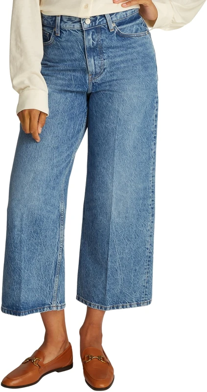 Tommy Hilfiger Women's Wide Leg HW A ALI WW0WW44366, Denim, 3432