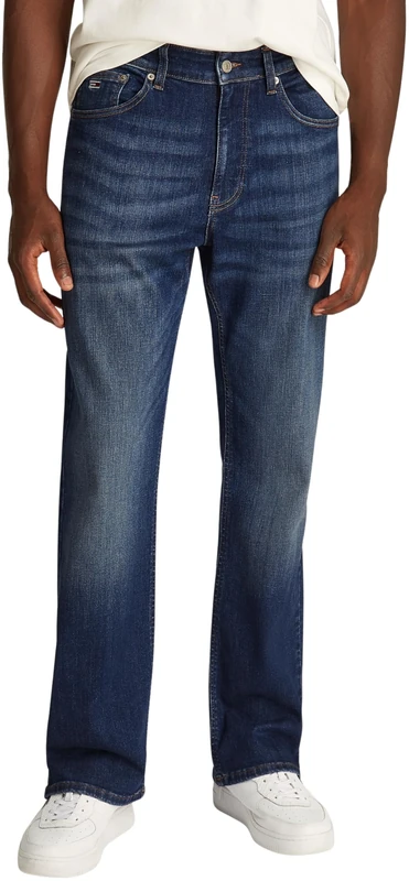 Tommy Jeans Men’s Ryan Bootcut Leg Jeans, Blue (Denim Dark), 30W/29L - Image 1