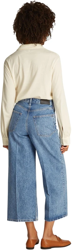 Tommy Hilfiger Women's Wide Leg High Waist Jeans, Blue (Ali), 28W/26L