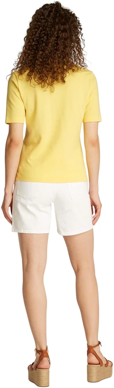 Tommy Hilfiger Women's Regular Fit Short Sleeve Polo Shirt, Yellow (Citronella), XS