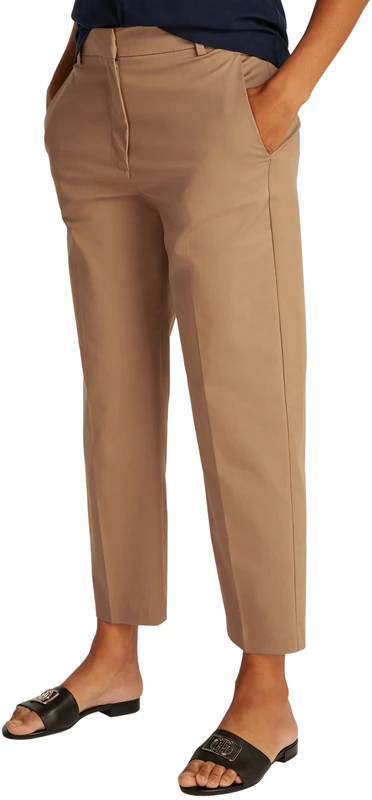 Tommy Hilfiger Women’s Slim Fit Chinos, Beige (Safari Canvas), 6