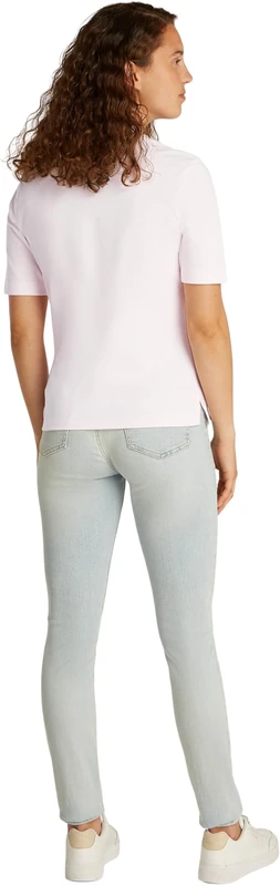 Tommy Hilfiger Women's Regular Fit Short Sleeve Polo Shirt, Pink (Light Pink), XS