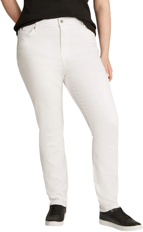 Tommy Hilfiger Women’s Harlem Skinny Fit Jeans, White (Th Optic White), 22