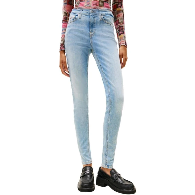 Tommy Jeans Women's Nora Skinny Mid Rise Jeans, Blue (Denim Light), 32W/24L