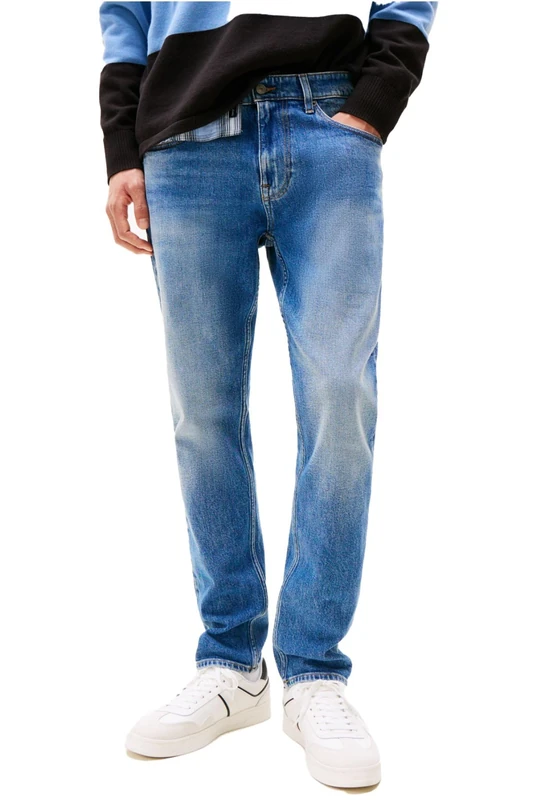Tommy Jeans Men’s Austin Slim Tapered Fit Jeans, Blue (Denim Medium), 36W/31L