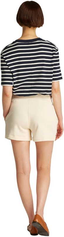 Tommy Hilfiger Women’s Cotton Sweat Shorts, Beige (Calico), S