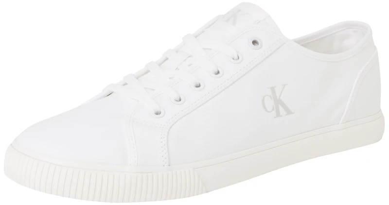 Calvin Klein CK Jeans Men ESS Vulc Low MG Canvas YM0YM01209 Low Top, White, 10 UK