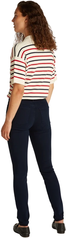 Tommy Hilfiger Women's Como Skinny Mid Rise Jeans, Blue (Dark Night Navy), 28W/24L