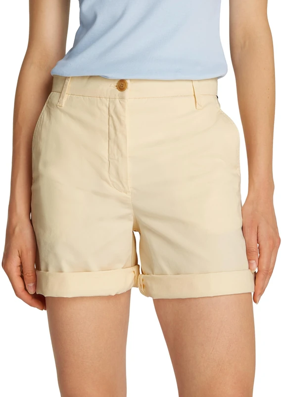 Tommy Hilfiger Women’s Chino Shorts, Off-White (Ivory Petal), 4