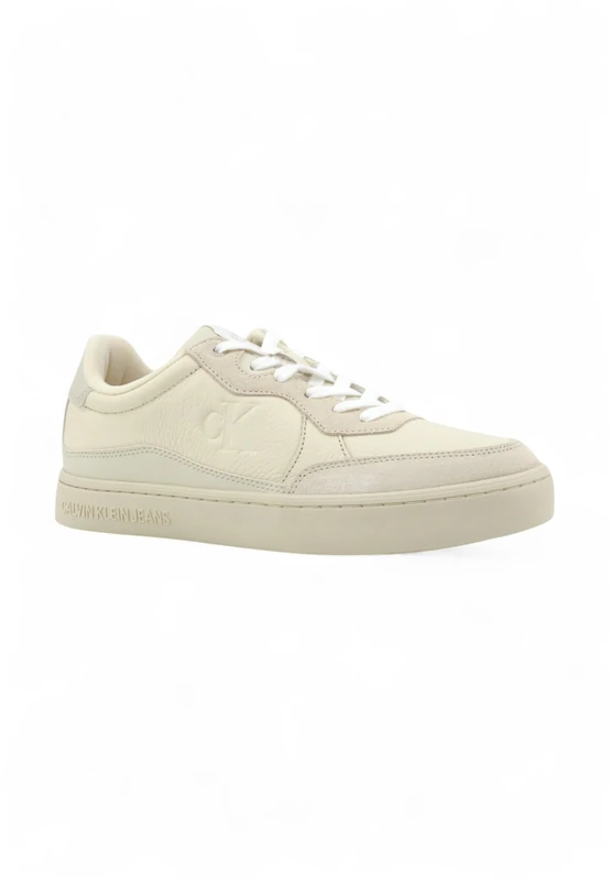 Calvin Klein CK Jeans Men Classic Cupsole MG WMM YM0YM01153 Low Top, Beige, 6.5 UK