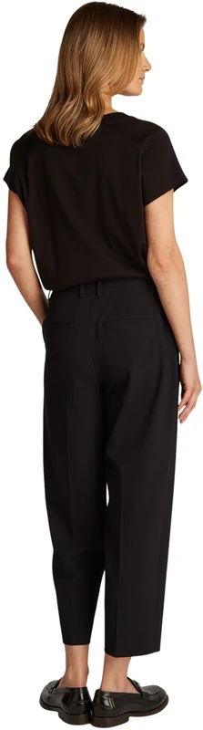 Tommy Hilfiger Women’s Stretch Tapered Ankle Grazer Trousers, Black (Black), 16