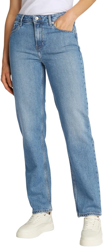 Tommy Hilfiger Women's Classic Straight Uma Mid Rise Jeans, Blue (Uma), 32W/26L