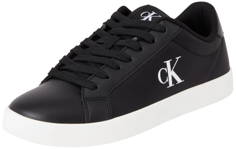 Calvin Klein Women’s Low Top Cupsole Trainers, Black (Black/Bright White), 6