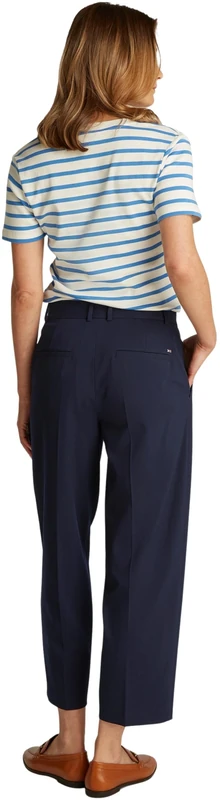 Tommy Hilfiger Women’s Stretch Tapered Ankle Grazer Trousers, Blue (Dark Night Navy), 16
