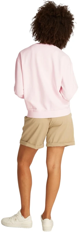 Tommy Hilfiger Women’s Script Cotton Sweatshirt, Pink (Light Pink), 3XL