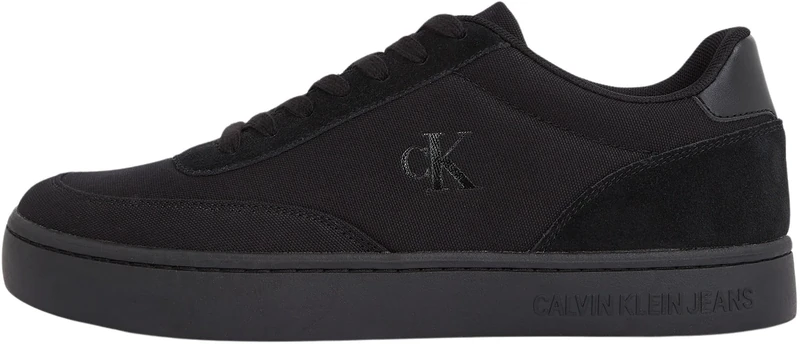 Calvin Klein Men’s Classic Canvas Low Top Cupsole Trainers, Black (Triple Black), 10