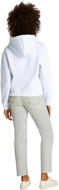 Tommy Hilfiger Women’s Logo Hoodie, Blue (Breezy Blue), XXS