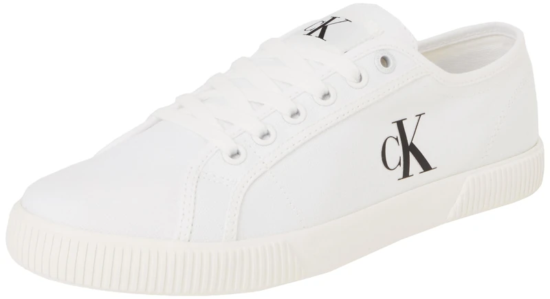 Calvin Klein Women’s Essential Low Top Vulcanised Trainers, White (Triple Bright White), 8