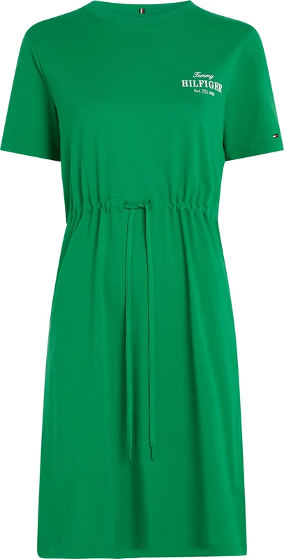 Tommy Hilfiger Women’s Belted T-Shirt Dress, Green (Radiant Green), XL