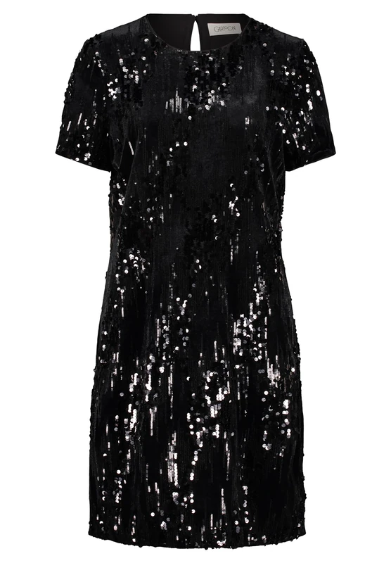 Cartoon Women's Dress, Black, 10