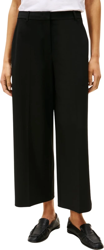Tommy Hilfiger Women’s Wide Leg Cropped Trousers, Black (Black), 40W