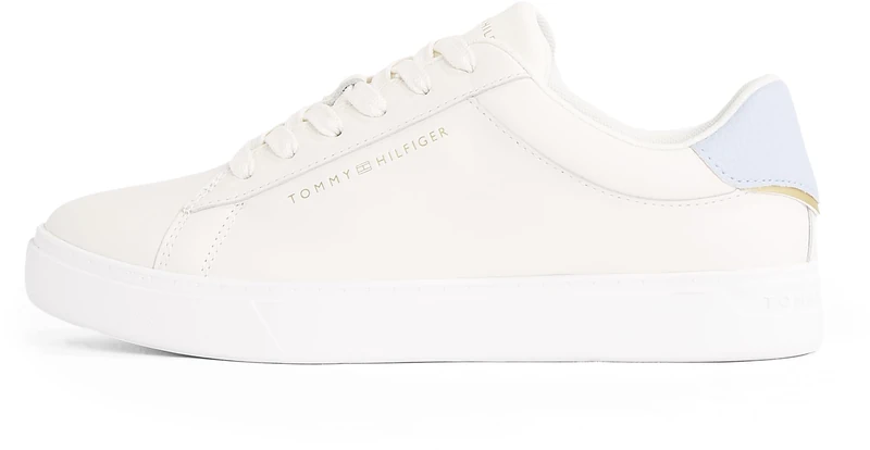 Tommy Hilfiger Women's Essential Low Top Court Trainers, Off-White (Ancient White), 6.5