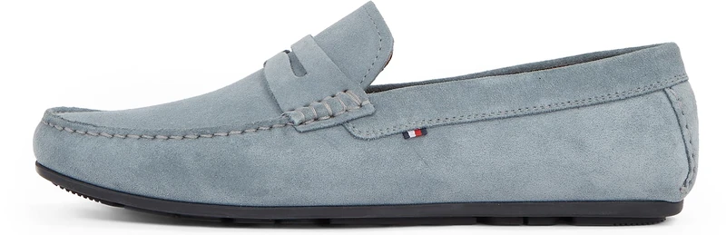 Tommy Hilfiger Men’s Suede Loafers, Grey (Overcast Grey), 11