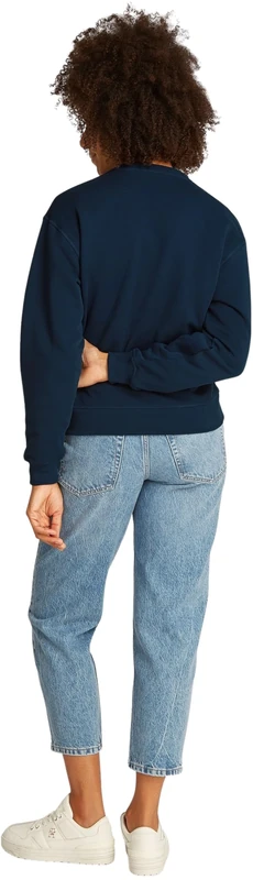 Tommy Hilfiger Women’s Regular Cotton Sweatshirt, Blue (Dark Night Navy), S