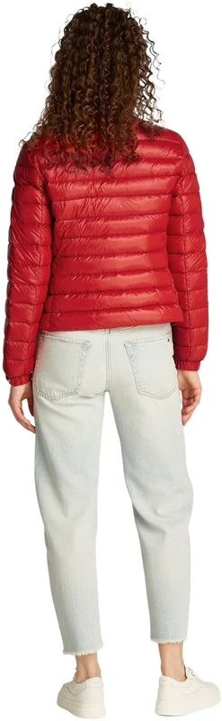 Tommy Hilfiger Women’s Mock Neck Lightweight Quilted Jacket, Red (Primary Red), XS