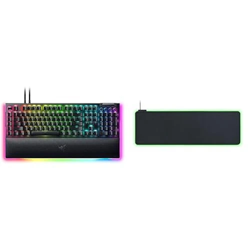 Razer BlackWidow V4 Pro (Green Switch) - UK Layout + Goliathus Extended Chroma