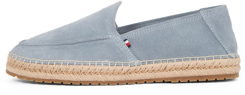 Tommy Hilfiger Men’s Flex Espadrille Loafers with Logo, Grey (Overcast Grey), 10