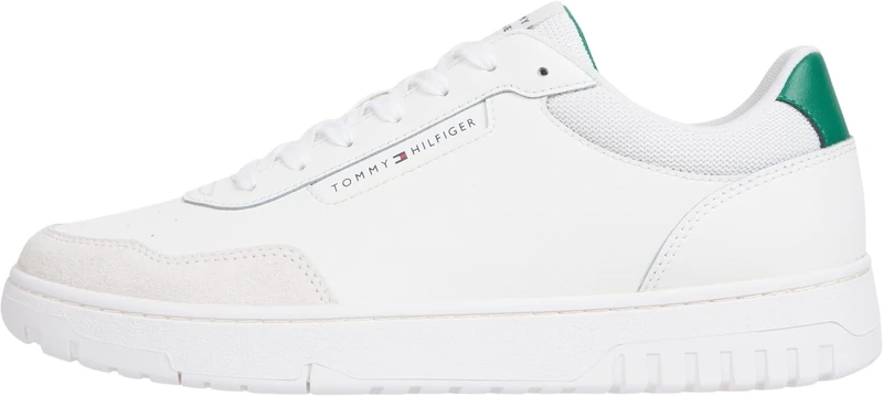 Tommy Hilfiger Men’s Elegant Basket Core Court Trainers, White (Ecru), 7