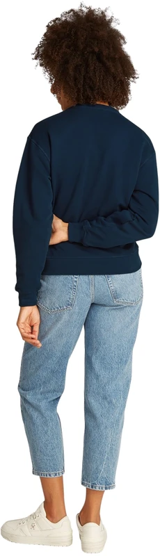 Tommy Hilfiger Women’s Regular Cotton Sweatshirt, Blue (Dark Night Navy), XS