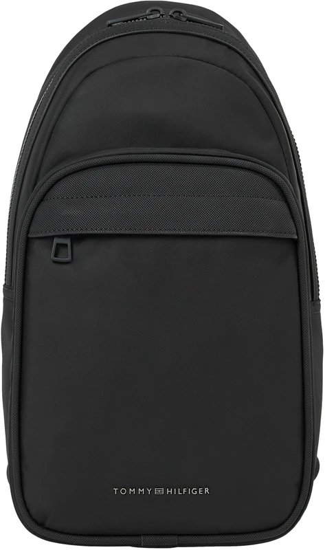 Tommy Hilfiger Men’s Repreve Shoulder Bag, Black (Black), One Size