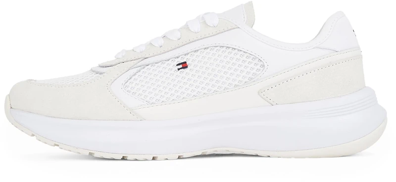 Tommy Hilfiger Women’s Sporty Low Top Runner Trainers, White (White), 3.5