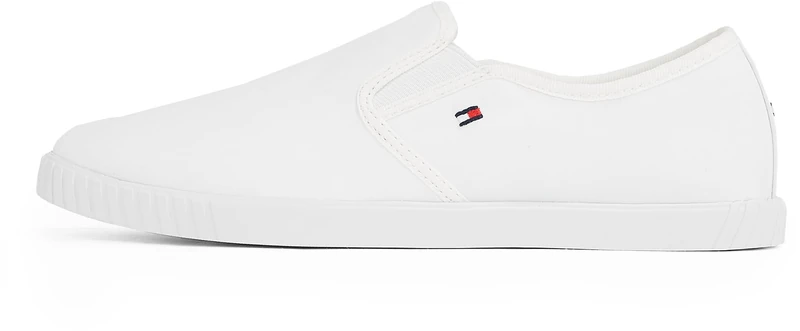 Tommy Hilfiger Women’s Canvas Slip-On Trainers, White (White), 6.5