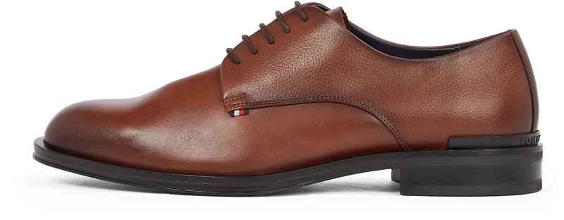 Tommy Hilfiger Men’s Core Leather Derby Shoes, Brown (Winter Cognac), 10