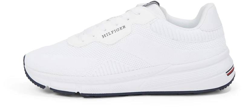 Tommy Hilfiger Men’s Sporty Lightweight Knit Low Profile Trainers, White (White), 10