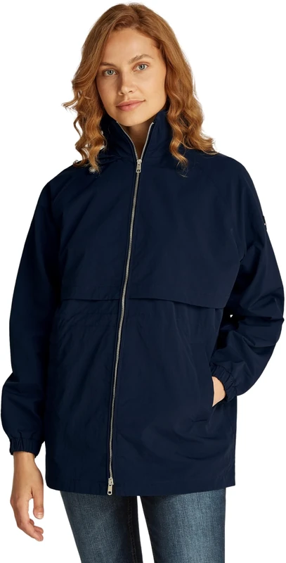 Tommy Hilfiger Women’s Regular Fit Nylon Crinkle Windbreaker, Blue (Dark Night Navy), M