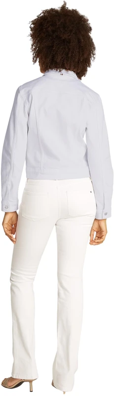 Tommy Hilfiger Women's Slim Fit Denim Jacket - Optic White 12