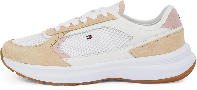 Tommy Hilfiger Women’s Sporty Low Top Runner Trainers, Beige (Clayed Pebble), 5