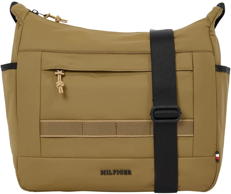 Tommy Hilfiger Men’s Large Colour Messenger Bag, Beige (Sandalwood), One Size