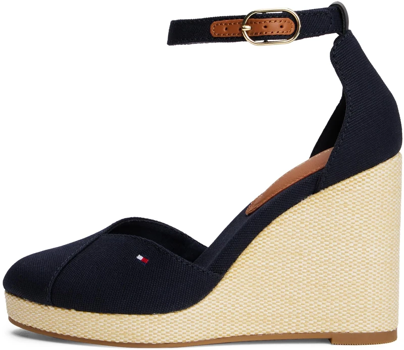 Tommy Hilfiger Women’s Flag Closed Toe Espadrilles with Ankle Strap, Blue (Space Blue), 7