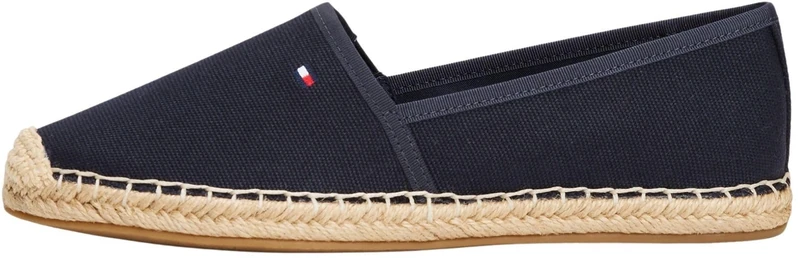 Tommy Hilfiger Women’s Flag Canvas Espadrilles with Logo, Blue (Space Blue), 7